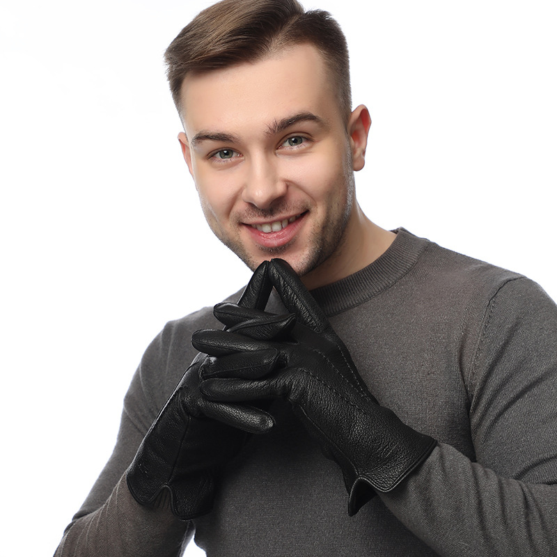 Wool Glove Lined - Gants d'affaires pour hommes en fausse