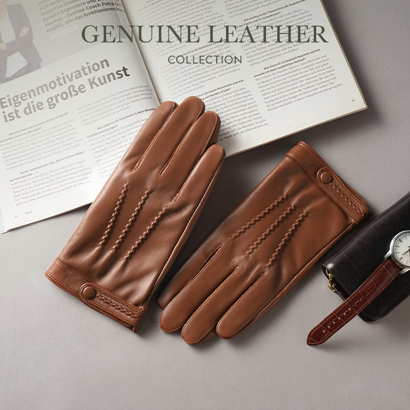 Gants en cuir véritable pour h - Leather Driving Glove avis et prix